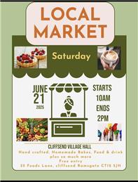 Local Market - Cliffsend Village Hall - 21st June 2025